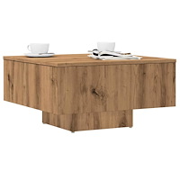 vidaXL Soffbord artisan ek 60x60x31,5 cm konstruerat trä