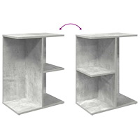 vidaXL Nattduksbord 2 st betonggrå 46,5x29x61 cm konstruerat trä