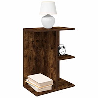 vidaXL Sängbord 2 st rökfärgad ek 46,5x29x61 cm konstruerat trä