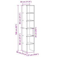 vidaXL Bokhyllor 2 st stapelbara vit 30x30x80 cm konstruerat trä