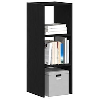 vidaXL Bokhylla stapelbar svart ek 30x30x80 cm konstruerat trä