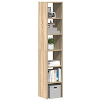 vidaXL Bokhyllor 2 st stapelbara sonoma-ek 30x30x80 cm konstruerat trä