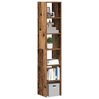vidaXL Bokhyllor 2 st stapelbara åldrat trä 30x30x80cm konstruerat trä