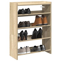 vidaXL Skohylla sonoma-ek 60x25x81 cm konstruerat trä