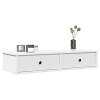 vidaXL Vägghylla med lådor vit 100x37,5x19 cm konstruerat trä