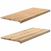 vidaXL Fönsterbänkar 2 st obehandlad 100x40x2 cm massiv ek