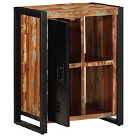 vidaXL Skänk flerfärgad 55x35x70 cm massivt återvunnet trä