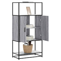 vidaXL Högskåp grå sonoma 68x35x139 cm konstruerat trä och metall
