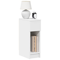 vidaXL Sängbord 2 st med låda vit 20x36x60 cm
