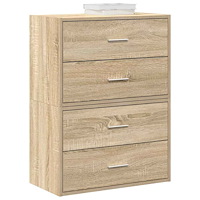 vidaXL Skåp med 2 lådor 2 st sonoma-ek 60x31x40 cm konstruerat trä