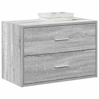 vidaXL Skåp med 2 lådor grå sonoma 60x31x40 cm konstruerat trä
