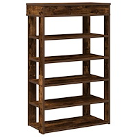 vidaXL Skohylla rökfärgad ek 60x30x98 cm konstruerat trä