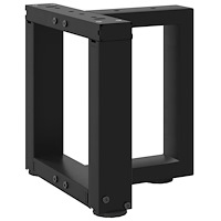 vidaXL Soffbordsben T-formade 2 st svarta 30x25x(30-31) cm stål