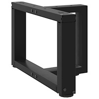 vidaXL Soffbordsben T-formade 2 st svarta 50x25x(30-31) cm stål