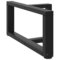 vidaXL Soffbordsben T-formade 2 st svarta 60x25x(30-31) cm stål