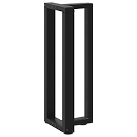 vidaXL Konsolbordsben T-formade 2 st svarta 25x28x(72-73) cm stål