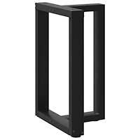 vidaXL Matbordsben T-formade 2 st svarta 50x35x(72-73) cm stål