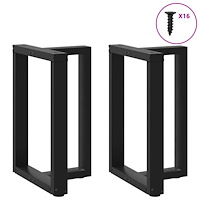 vidaXL Matbordsben T-formade 2 st svarta 50x35x(72-73) cm stål