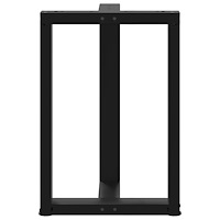 vidaXL Matbordsben T-formade 2 st svarta 50x35x(72-73) cm stål