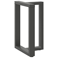 vidaXL Matbordsben T-formade 2 st antracit 50x35x(72-73) cm stål