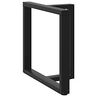 vidaXL Matbordsben T-formade 2 st svarta 80x35x(72-73) cm stål