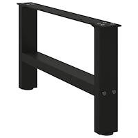 vidaXL Soffbordsben svarta 2 st 60x(30-31) cm stål