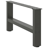 vidaXL Soffbordsben antracit 2 st 60x(30-31) cm stål