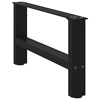 vidaXL Soffbordsben svarta 2 st 70x(30-31) cm stål