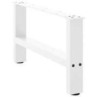 vidaXL Soffbordsben vita 2 st 70x(30-31) cm stål
