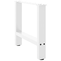 vidaXL Soffbordsben vita 2 st 50x(42-43) cm stål
