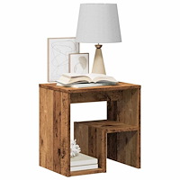 vidaXL Sängbord vittrat trä 40x30x40 cm konstruerat trä