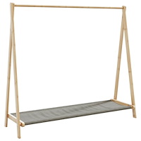 vidaXL Klädställ med hyllor 106x34x102 cm bambu