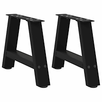 vidaXL Soffbordsben A-formade 2 st svarta 50x(30-31) cm stål