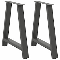 vidaXL Matbordsben A-formade 2 st antracit 80x(72-73) cm stål