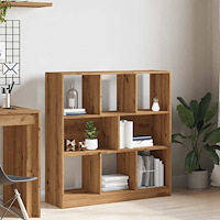 vidaXL Bokhylla artisan ek 97,5x29,5x100 cm konstruerat trä