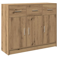 vidaXL Skänk artisan ek 91x28x75 cm konstruerat trä