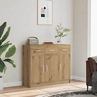 vidaXL Skänk artisan ek 91x28x75 cm konstruerat trä