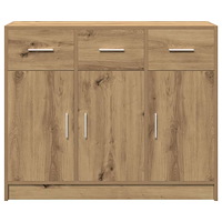 vidaXL Skänk artisan ek 91x28x75 cm konstruerat trä