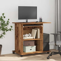 vidaXL Datorbord åldrat trä 80x50x75 cm konstruerat trä