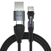 STATIK 360 Pro - Magnetic Tip Cables USB-C/Lightning/MicroUSB 1m Black