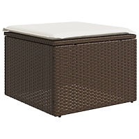 vidaXL Loungegrupp för trädgården med dynor 5 delar brun konstrotting