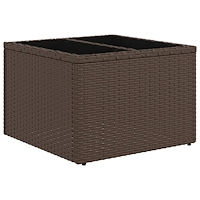 vidaXL Loungegrupp för trädgården med dynor 5 delar brun konstrotting