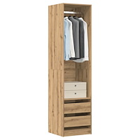 vidaXL Garderob ek 50x50x200 cm konstruerat trä