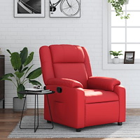 vidaXL Reclinerfåtölj röd konstläder