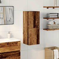 vidaXL Badrumsskåp åldrat trä 30x30x80 cm konstruerat trä