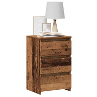 vidaXL Sängbord 2 st åldrat trä 40x35x62,5 cm konstruerat trä