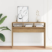 vidaXL Konsolbord artisan ek 105x30x80 cm konstruerat trä