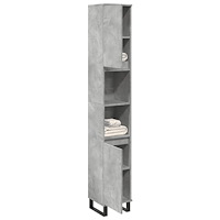 vidaXL Badrumsskåp betonggrå 30x30x190 cm konstruerat trä