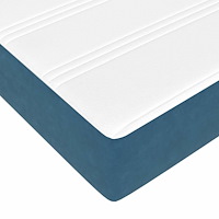 vidaXL Ottoman sängram med madrass mörkblå 80x200 cm sammet