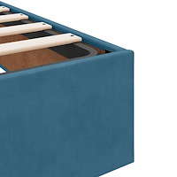 vidaXL Ottoman sängram med madrass mörkblå 80x200 cm sammet